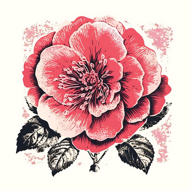 Foto elegante stempelcollectie aquarelbloemen en artistieke ontwerpen voor digitaal knutselen