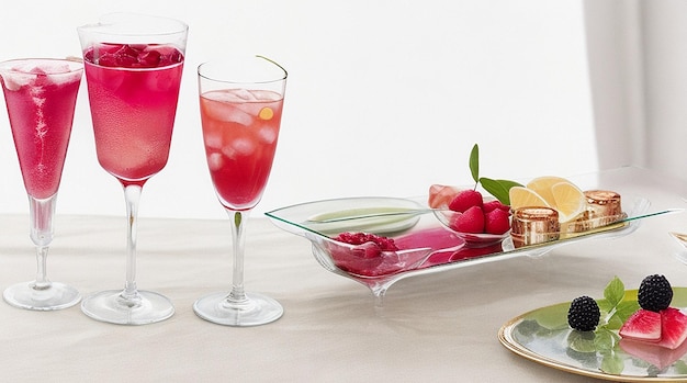 Elegante tafel met drankjes