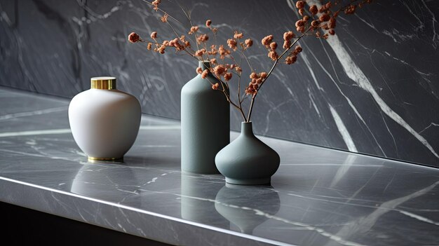 elegante vazen voor badkamer HD 8K wallpaper Stock Fotografisch beeld