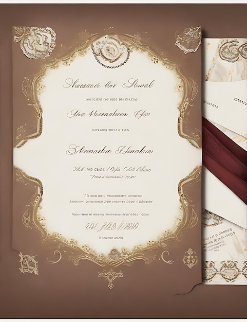 Elegante vintage bruiloft uitnodiging sjabloon