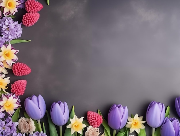 Elegante voorjaars bloemen achtergrond met kopieerruimte voor op maat gemaakte composities