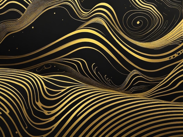 Foto elegante weelde luxe gouden abstracte lijn kunst achtergrond vector