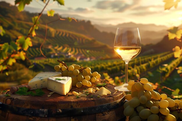 Elegante wijn- en kaasproeverijen in een schilderachtige wijngaard