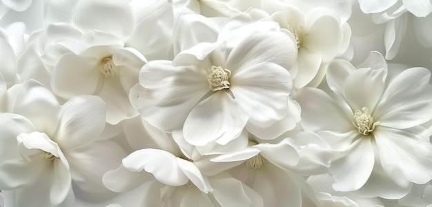 Elegante witte bloemen achtergrond voor serene ontwerpen