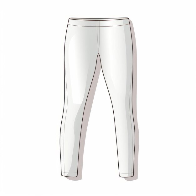 Foto elegante witte leggings broek in doorzichtige laag stijl