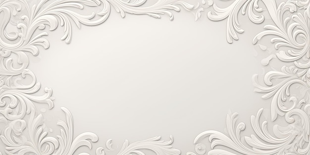 Foto elegante witte papieren achtergrond met bloemenornament vectorillustratie