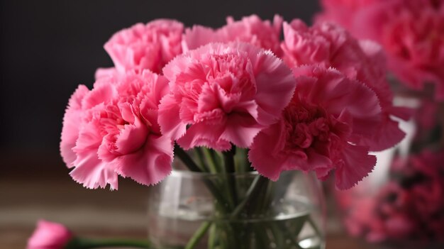 Elegantie in bloei Roze anjer Dianthus caryophyllus in zachte roze tinten