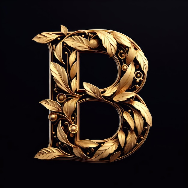 Elegantie in de vergulde letter B