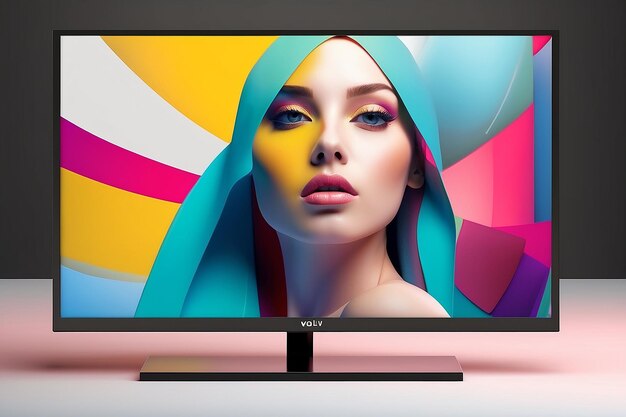 Elegantie opnieuw gedefinieerd Verhoog uw scherm met onze slanke en moderne TV-schermen Mockup Template