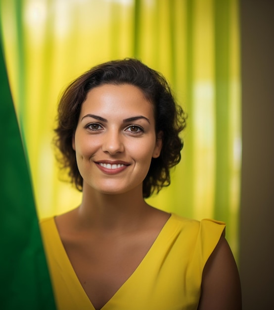 Eleitora brasileira em uma secao 선거 투표