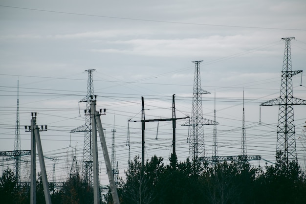 Elektriciteitscentralegebouwen in Pripyat in Tsjernobyl