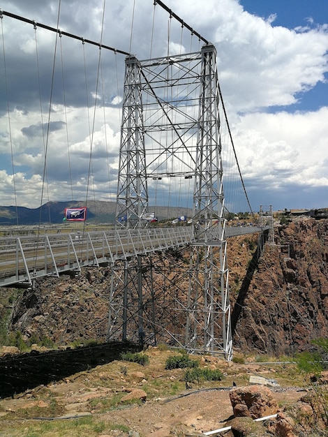 Foto elektriciteitspylon tegen de lucht