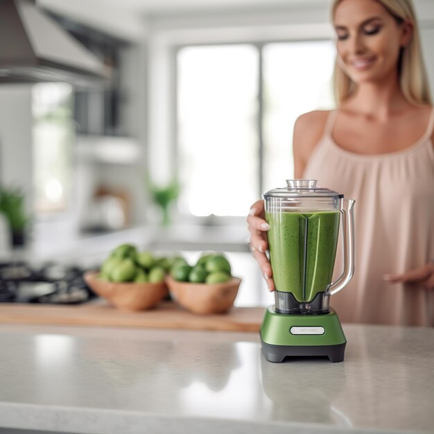 Foto elektrische blender voor het maken van vers sap