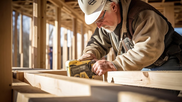 Foto elektrische bouw van huisgebouwen