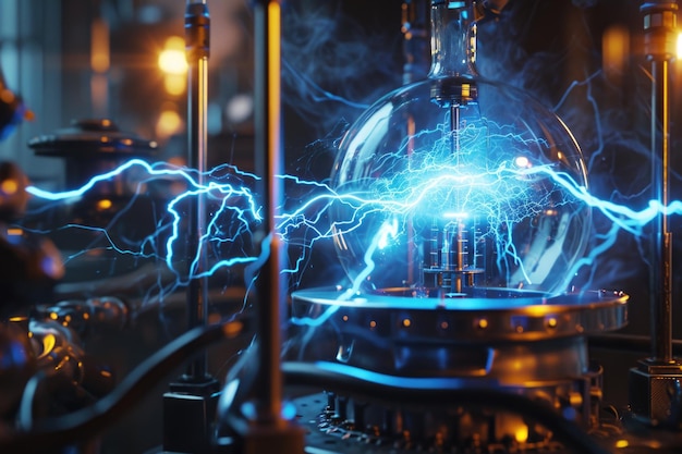 Elektrische ervaring in het fysica-laboratorium