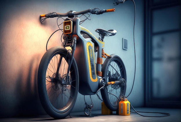 Elektrische fiets oplaadaccu met wandlader Generatieve AI