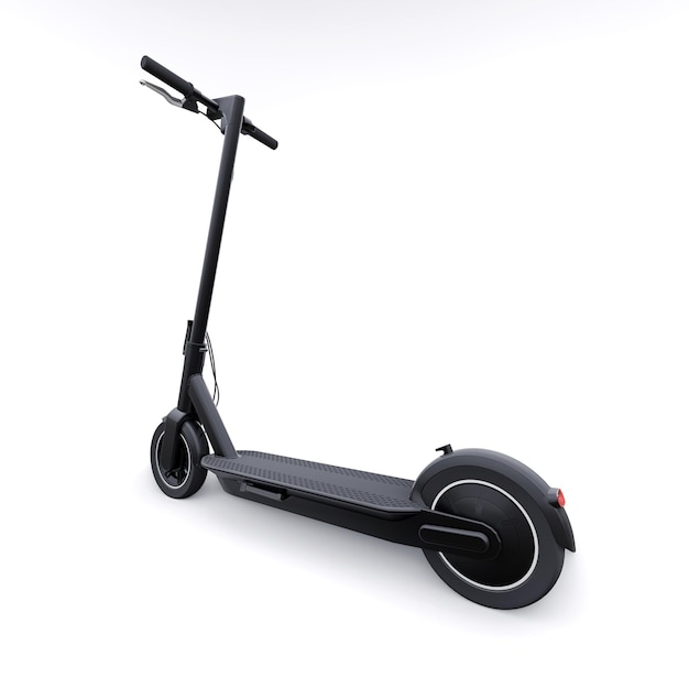 Elektrische opvouwbare scooter voor vrije tijd en stedentrips 3D illustratie
