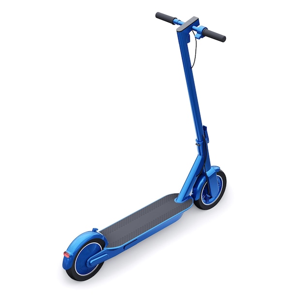 Elektrische opvouwbare scooter voor vrije tijd en stedentrips 3d illustratie