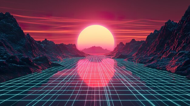 Foto elektrische retro horizon