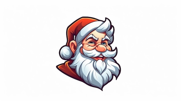 Element of cute christmas santa claus isolated Generative AI