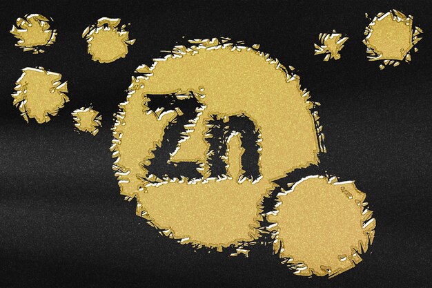 Элемент Zn Zinc, комплексная пищевая добавка Mineral Vitamin, абстрактное золото с черным фоном