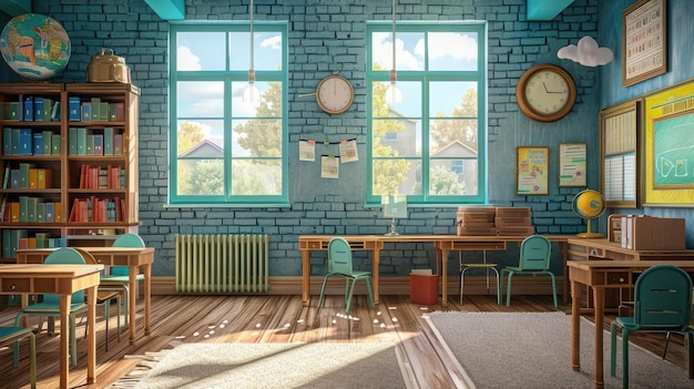 Foto elementary classroom back to school concept