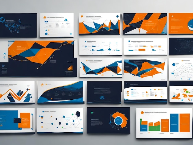 Elementen voor infographics op een witte achtergrond Presentatie sjablonen Gebruik in presentatie flyer bedrijfsverslag marketing reclame jaarverslag