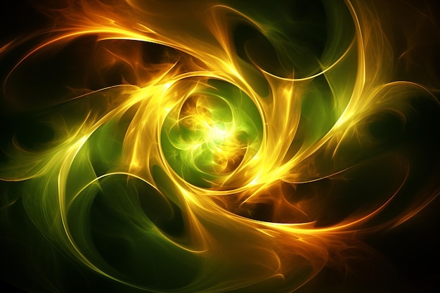 Elements form an abstract swirl background