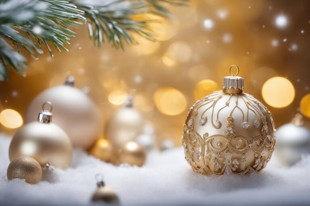 Elements of luxurious elegant Christmas decor