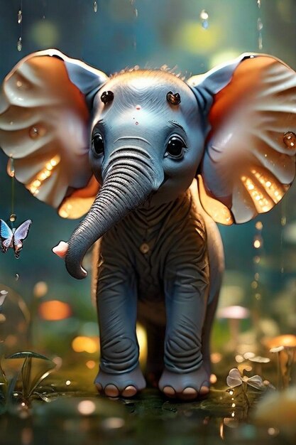 elephant 3d modelHD 8K wallpaper Stock Photographic Image