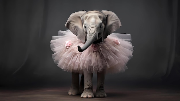 The elephant in a ballerina tutu