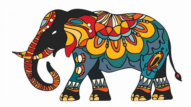 Elephant Coloring Art for Kids