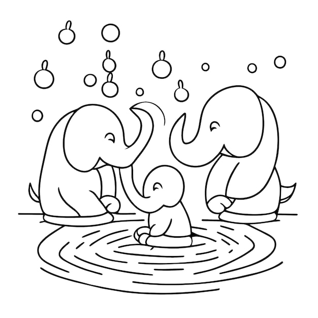 Photo elephant coloring pages illustration