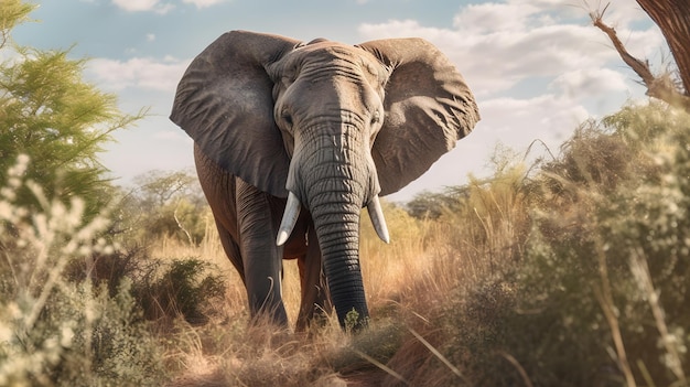 Elephant in desert