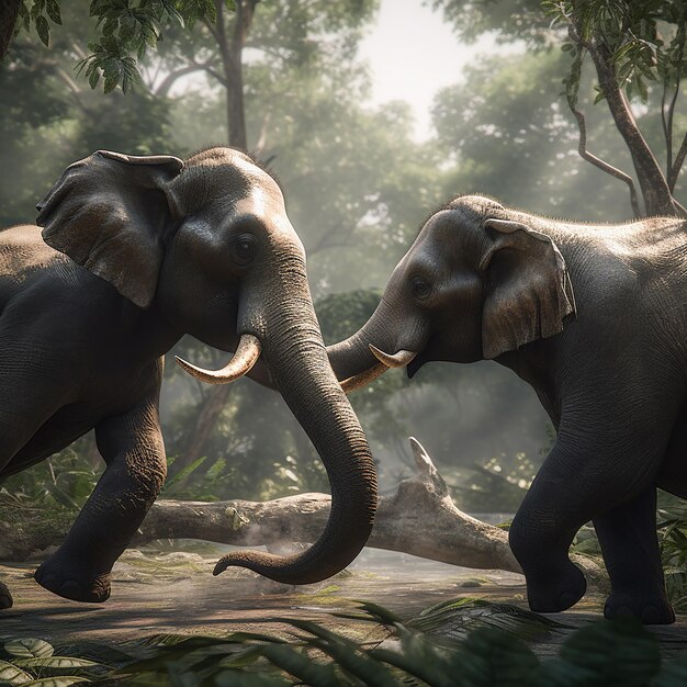 elephant fight