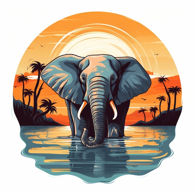 elephant flat vector