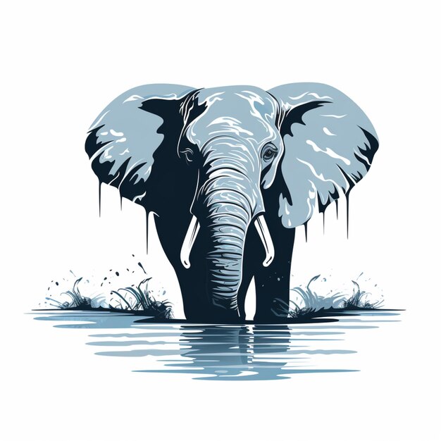 elephant flat vector