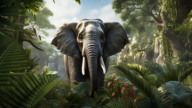 elephant in the forest generative ai