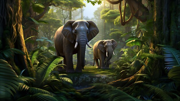 elephant in the forest generative ai