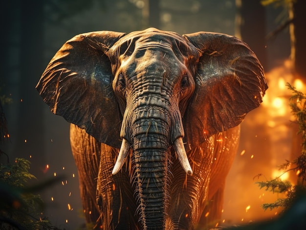 Elephant HD 8K wallpaper Stock Photographic Image