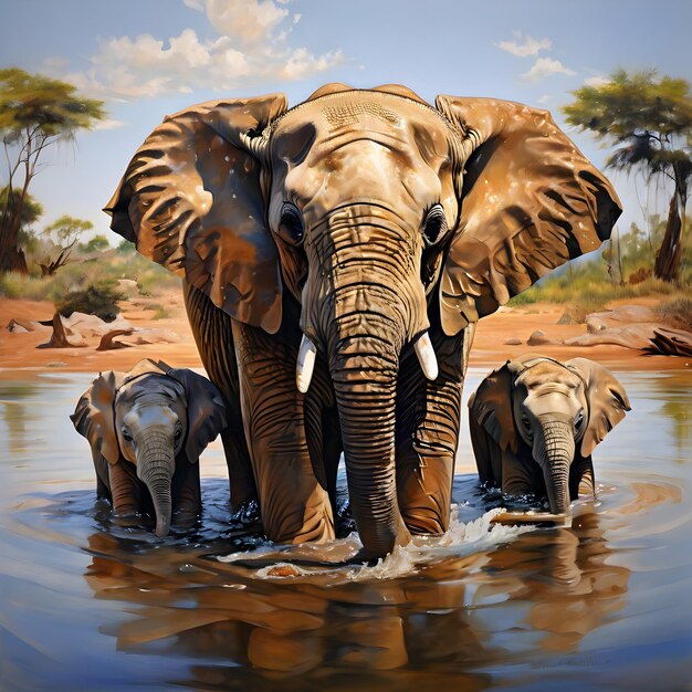 Photo elephant is a largesized animal