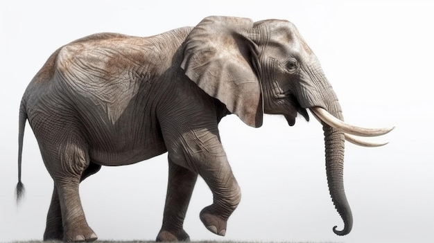 Слон, изолированный на белом фоне