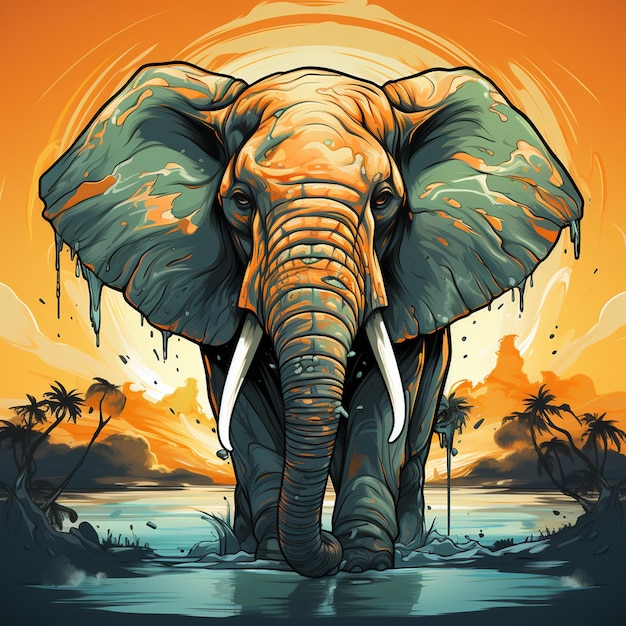 иллюстрация логотипа слона