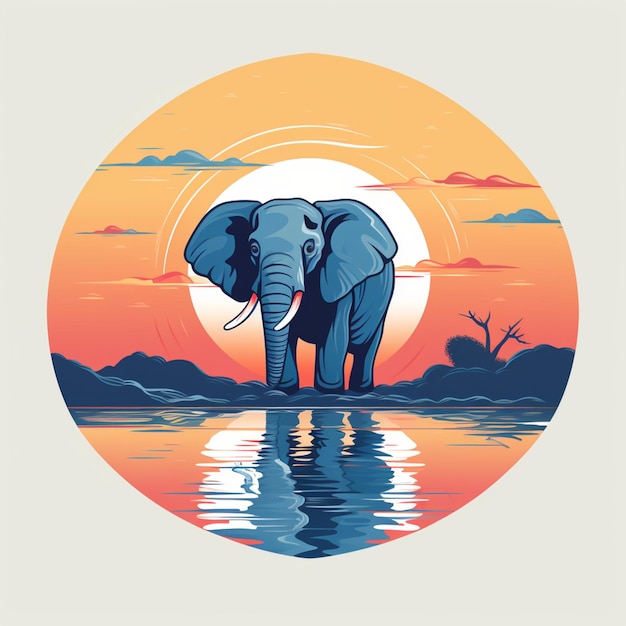 Elephant platte vector