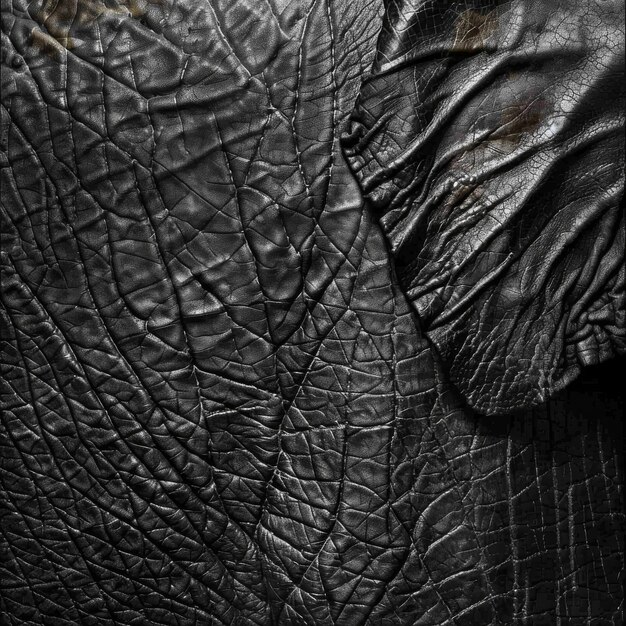 Elephant Skin Texture Background Wrinkled Animal Leather Elephant Skin Closeup