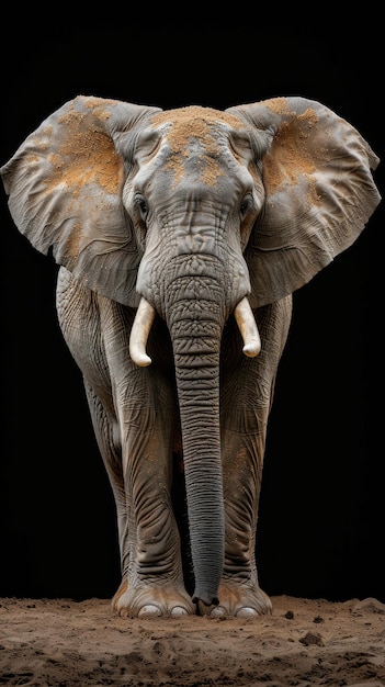 Elephant Standing on Dirt Field