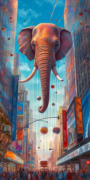 The elephant that is on the poster