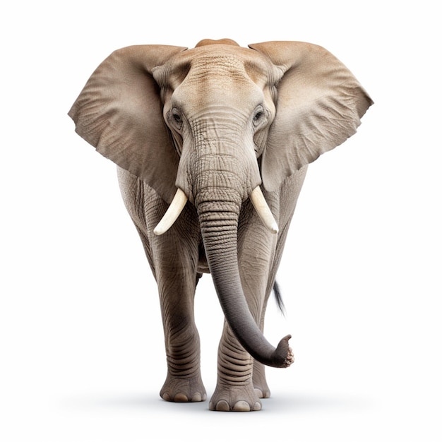 Elephant on white background