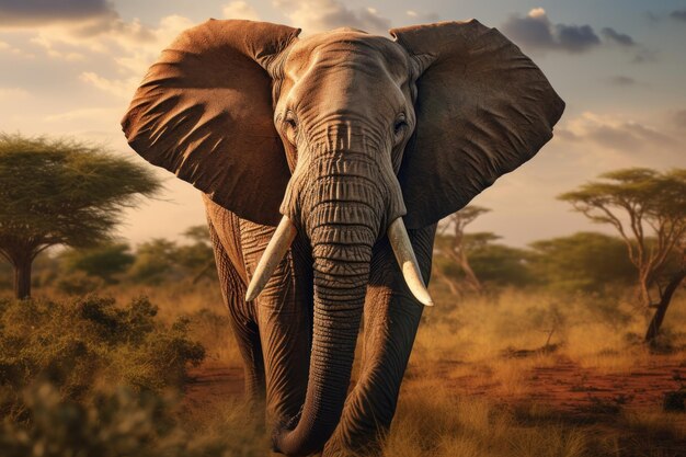 Elephant Wildlife Photography Generative AI