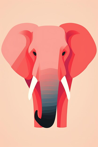 an elephant with a red face and a white tape around its face